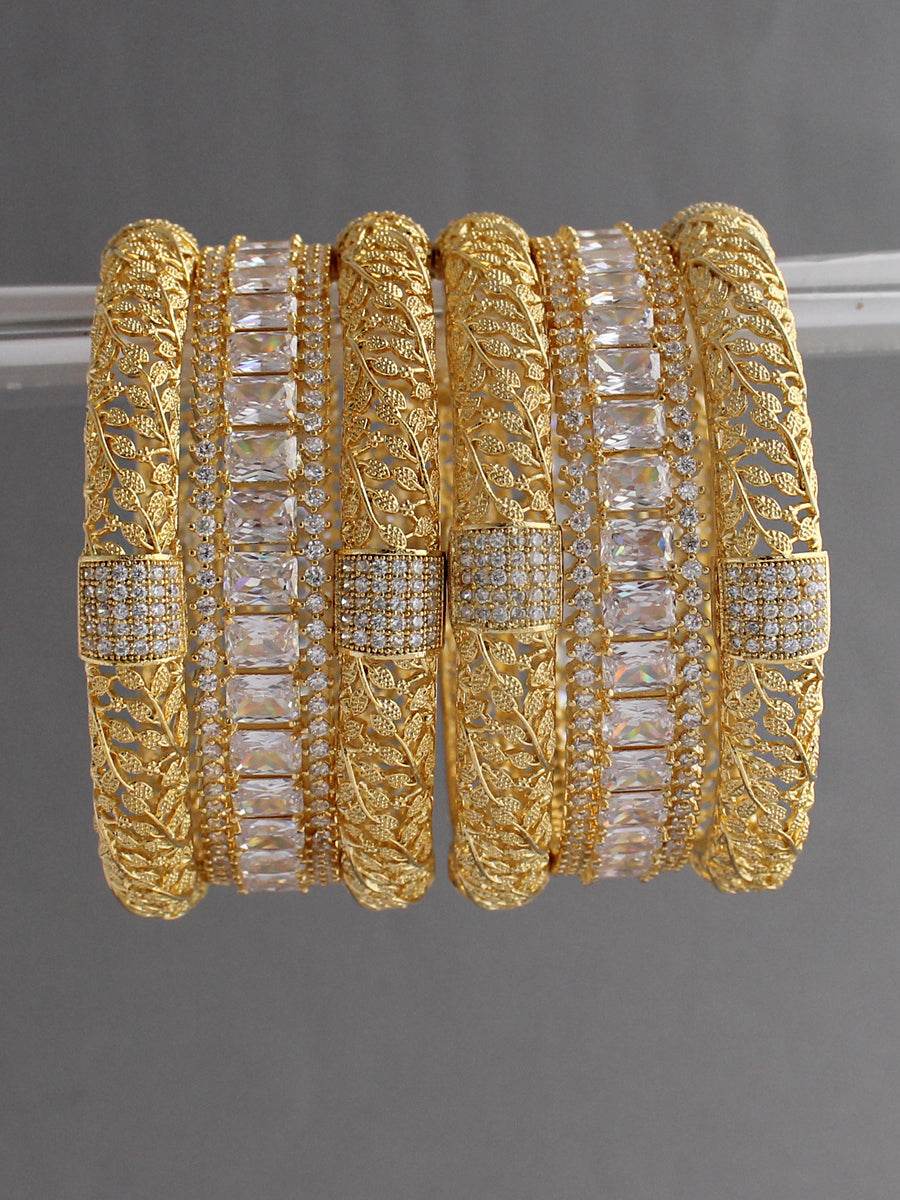 Ishani Bangle Set 2.4 Golden Bangles T4 Jewels