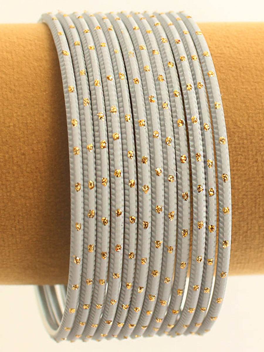 Sia Bangle Set Light Grey Bangles T4 Jewels