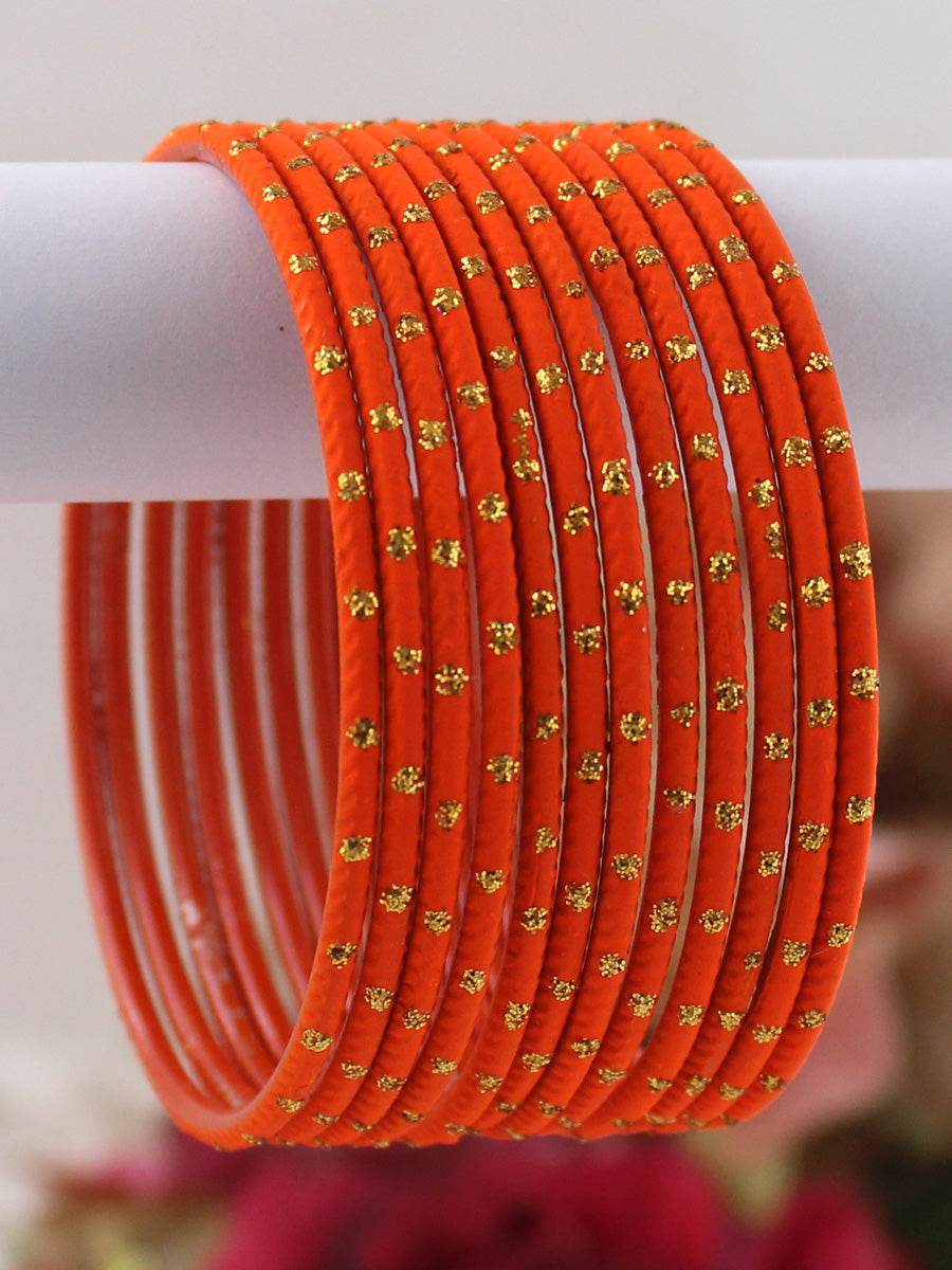 Sia Bangle Set Orange Bangles T4 Jewels