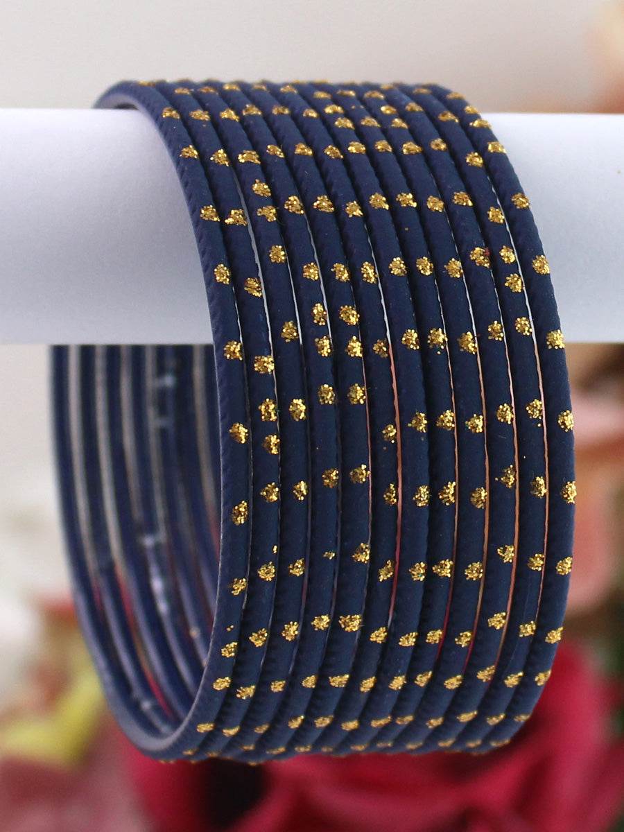Sia Bangle Set Navy Blue Bangles T4 Jewels