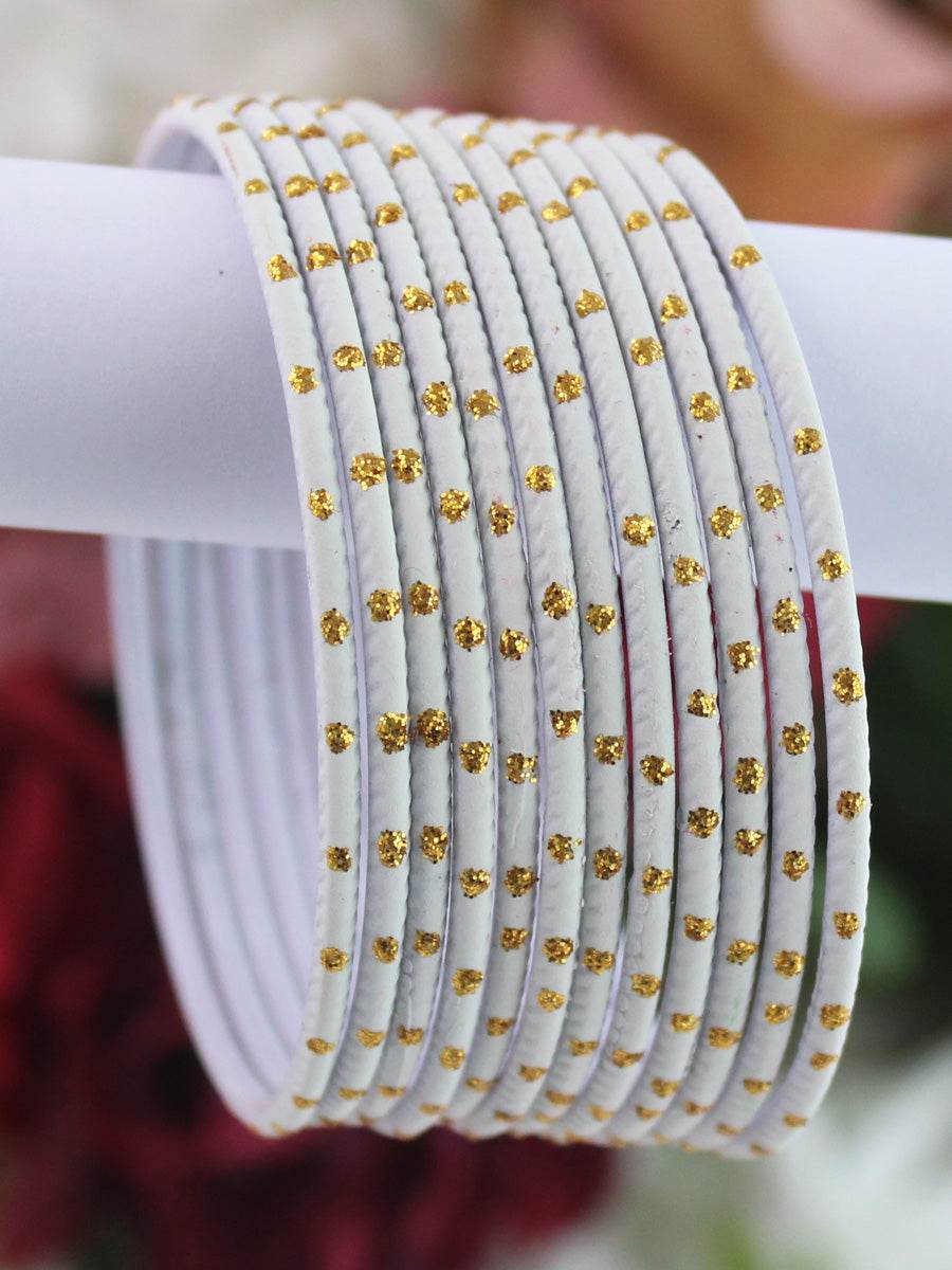 Sia Bangle Set White Bangles T4 Jewels