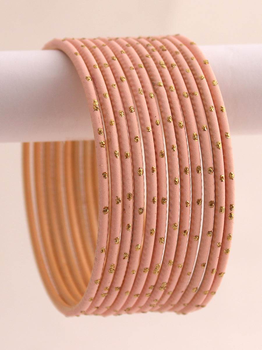 Sia Bangle Set Light Peach Bangles T4 Jewels