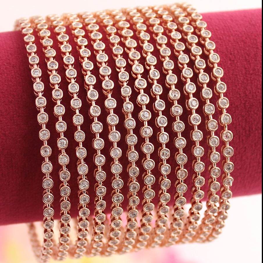 Alvira Bangle Set Rose Gold Bangles T4 Jewels