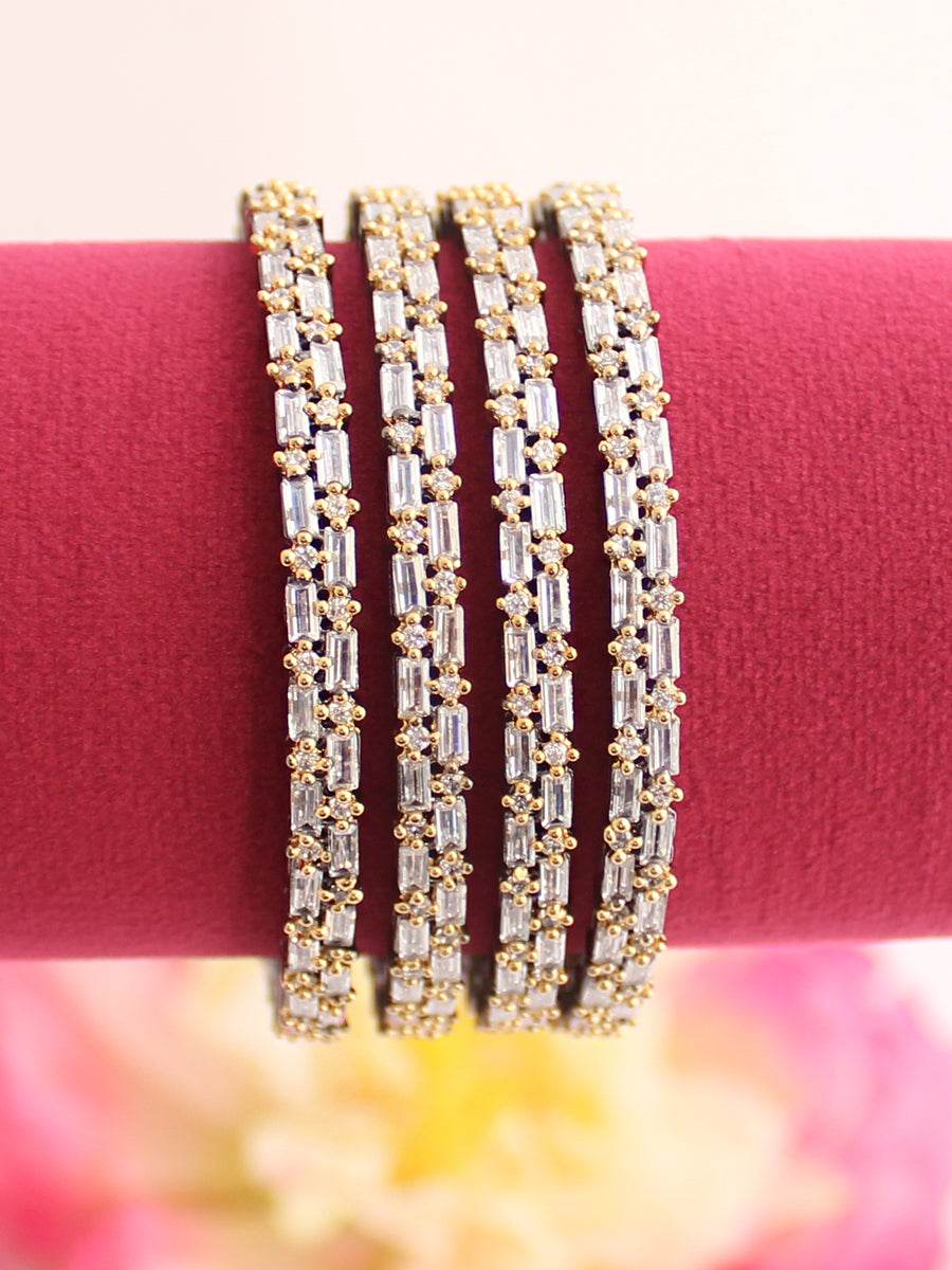 Diya Bangle Set Metallic Bangles T4 Jewels
