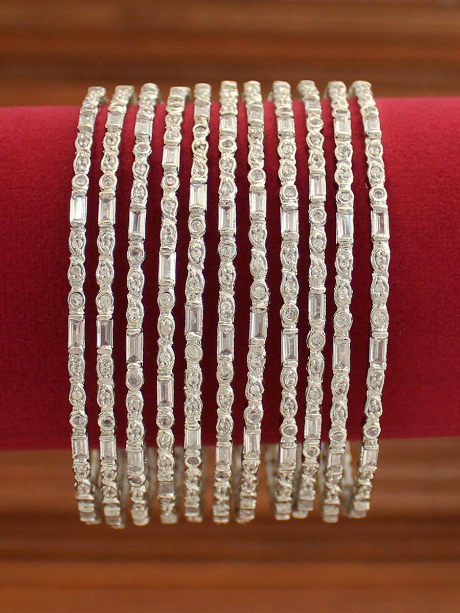 Tarasha Bangle Set Silver Bangles T4 Jewels
