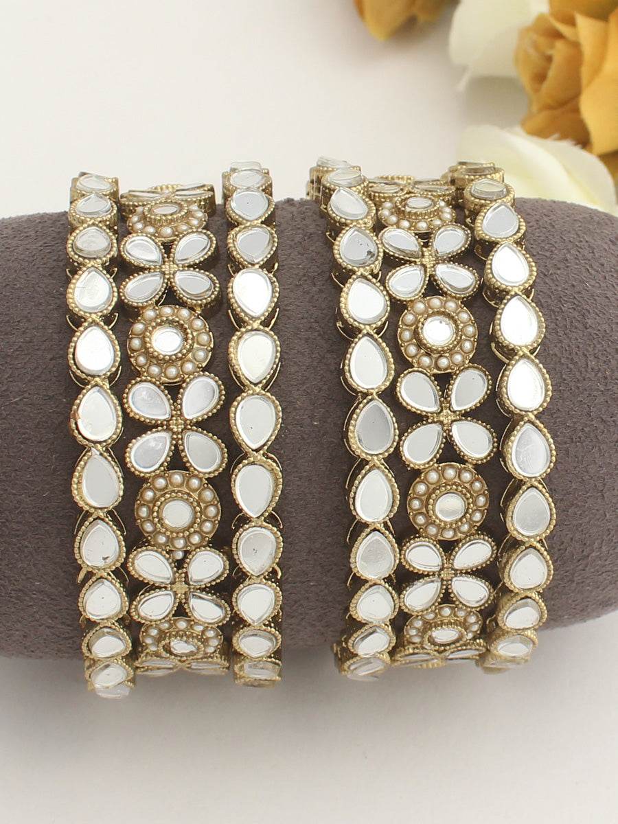 Kirat Bangle Set Gold Bangles T4 Jewels