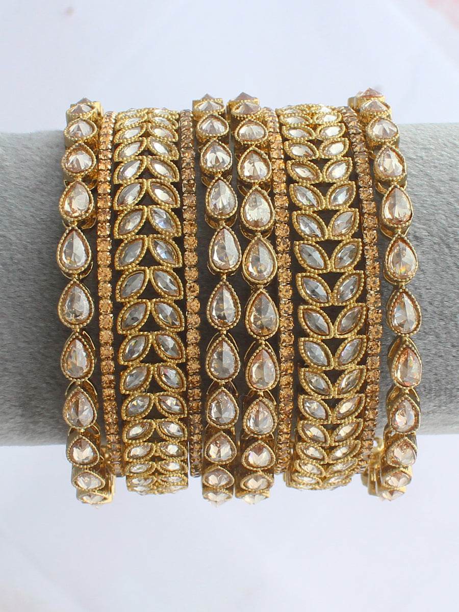 Kashish Bangle Set Golden Bangles T4 Jewels