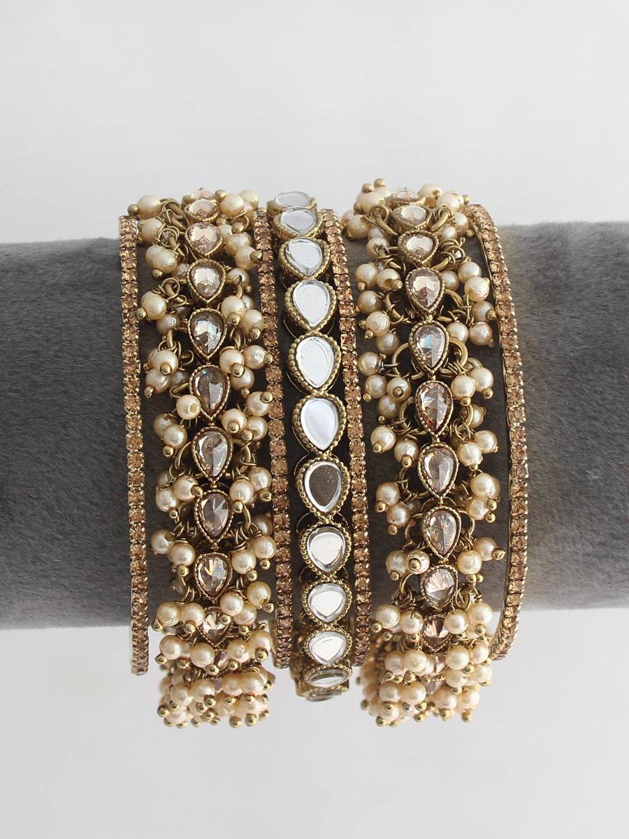 Suhana Bangle Set Golden Bangles T4 Jewels