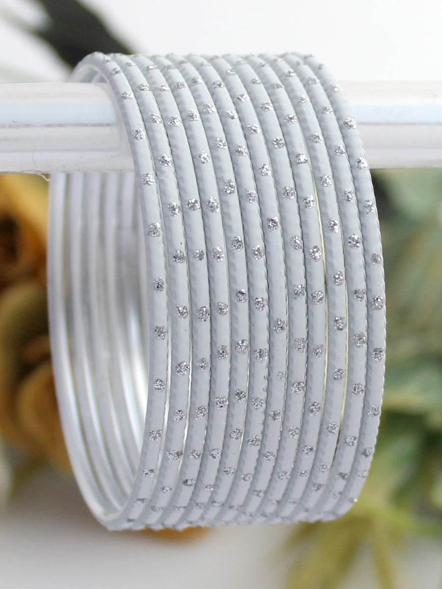 Nia Bangle Set White Bangles T4 Jewels