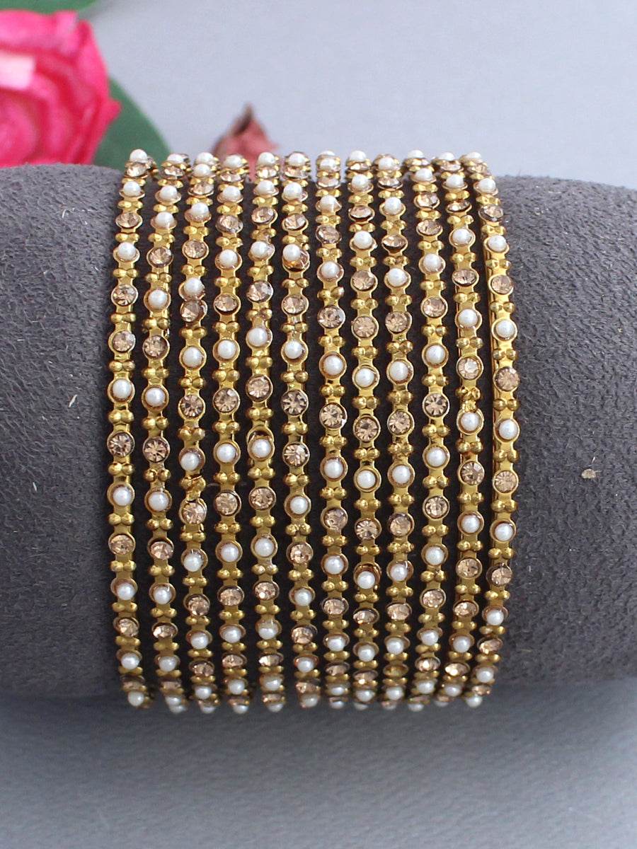Mayra Bangle Set Golden Bangles T4 Jewels