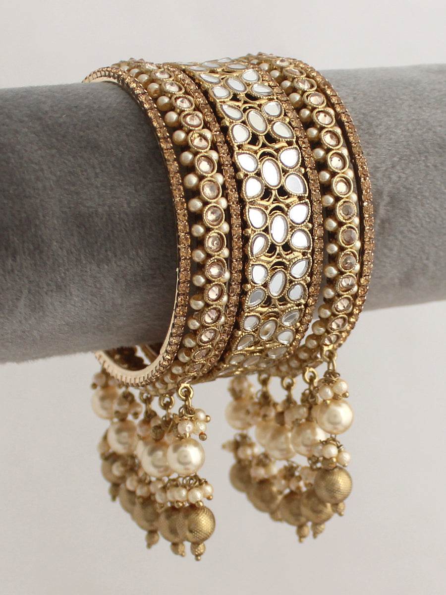 Azeen Bangle Set Pearl Bangles T4 Jewels