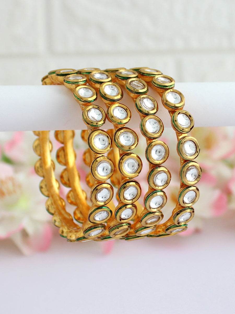 Saavi Bangle Set White Bangles T4 Jewels