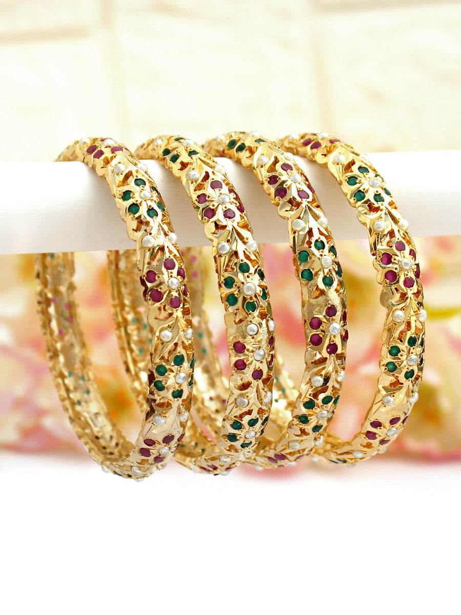 Husna Bangle Set Multicolor 2.4 Bangles T4 Jewels