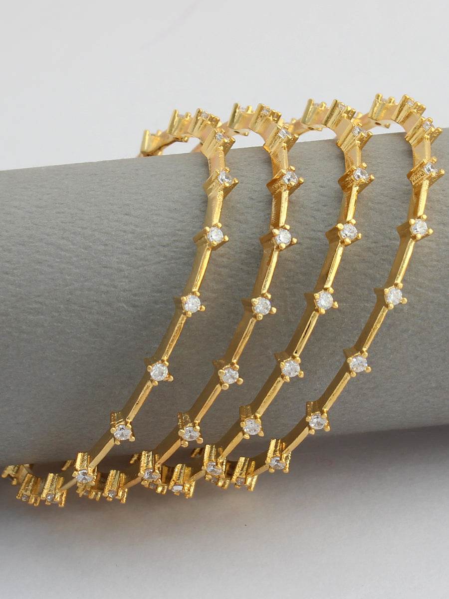 Snehal Bangle Set Golden 2.4 Bangles D.K