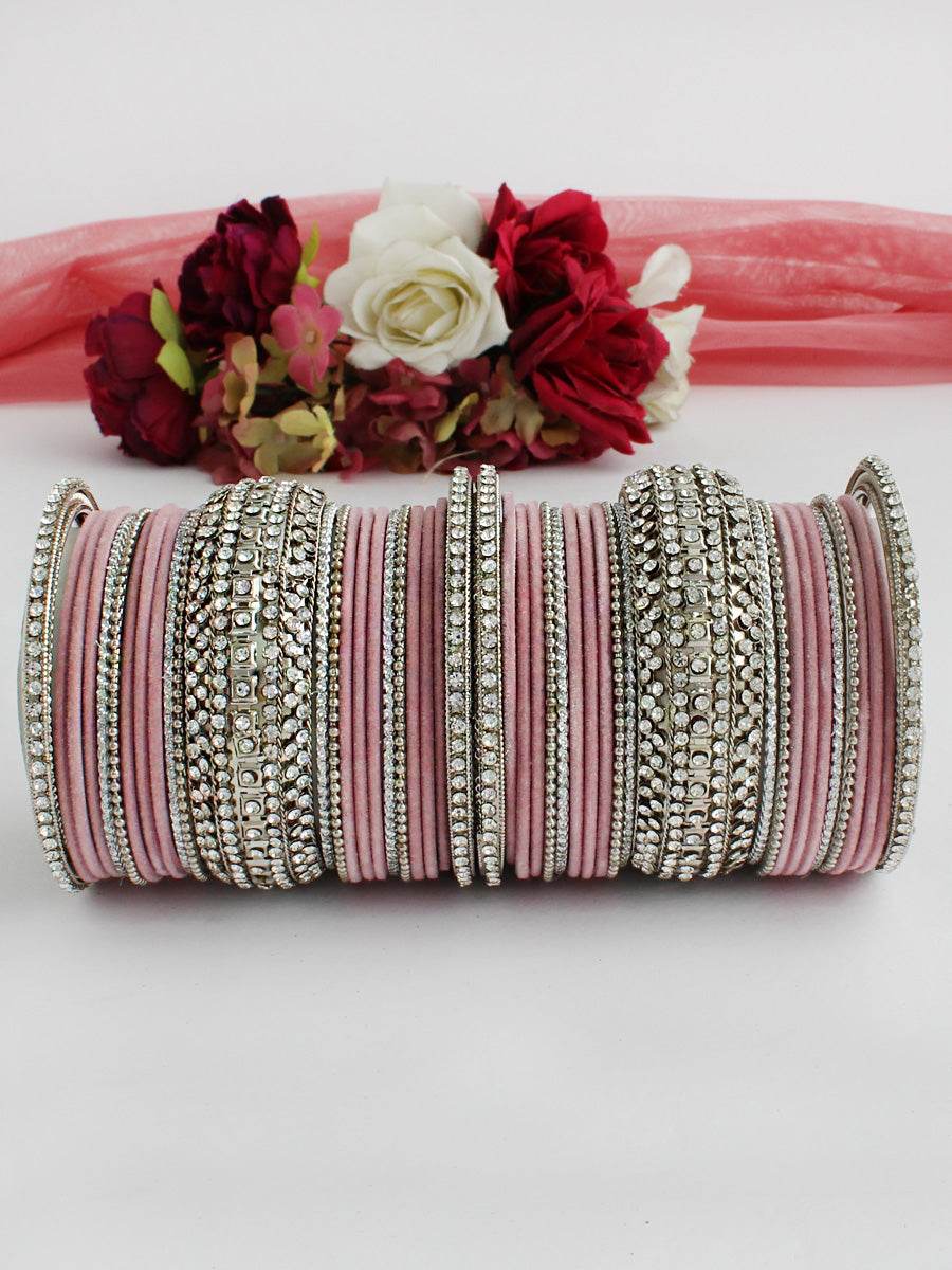Liyana Bangle Set Pastel Pink Bangles T4 Jewels