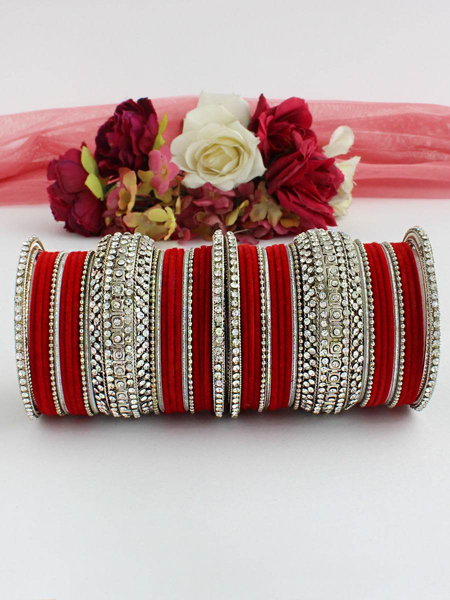 Liyana Bangle Set Red Bangles T4 Jewels