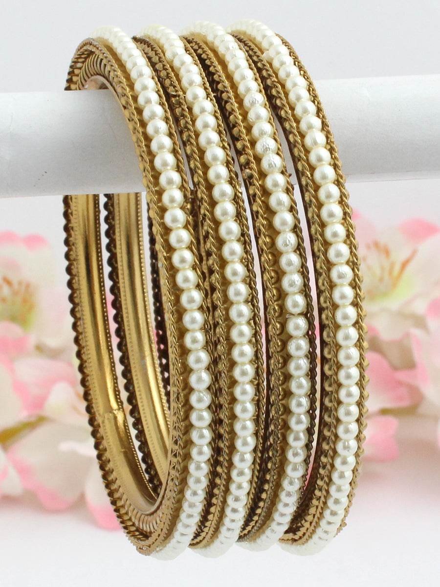 Suzain Bangle Set Pearl 2.4 Bangles T4 Jewels