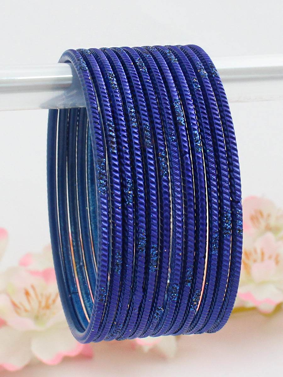 Yukti Bangle Set Blue Bangles T4 Jewels