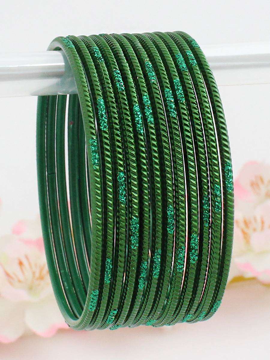 Yukti Bangle Set Green Bangles T4 Jewels