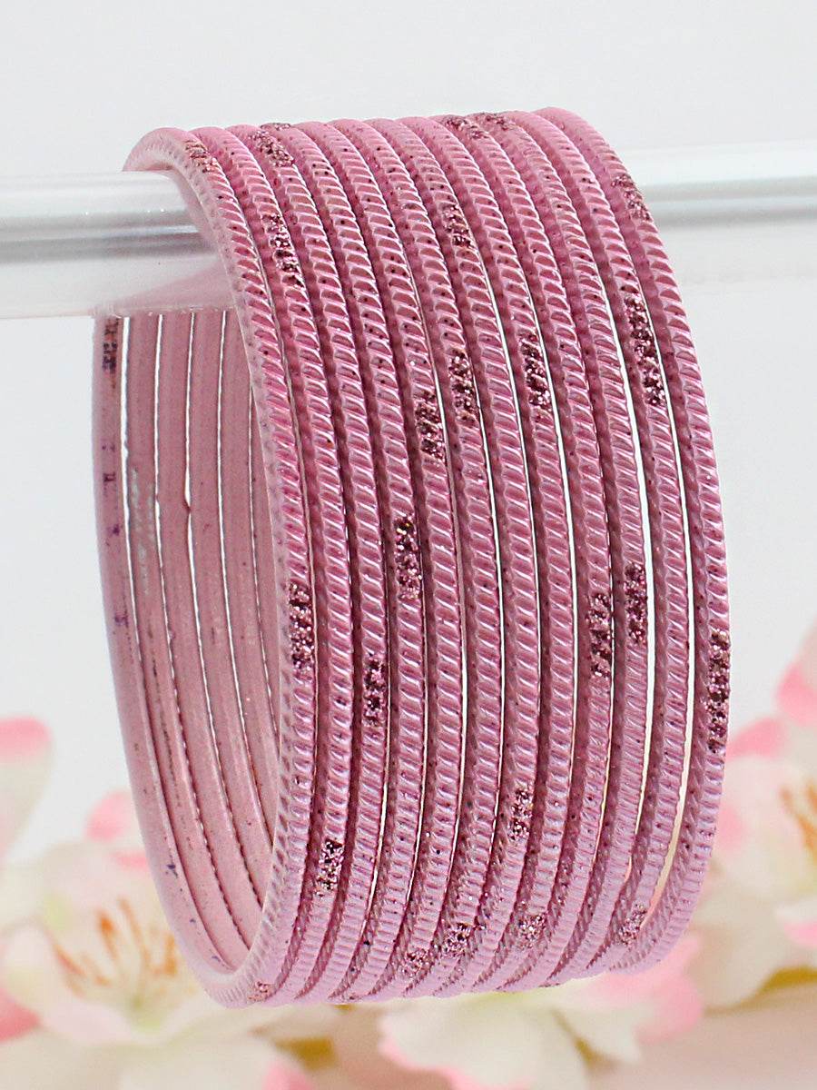 Yukti Bangle Set Baby Pink Bangles T4 Jewels