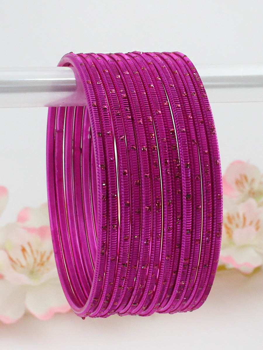 Pia Bangle Set Hot Pink Bangles T4 Jewels