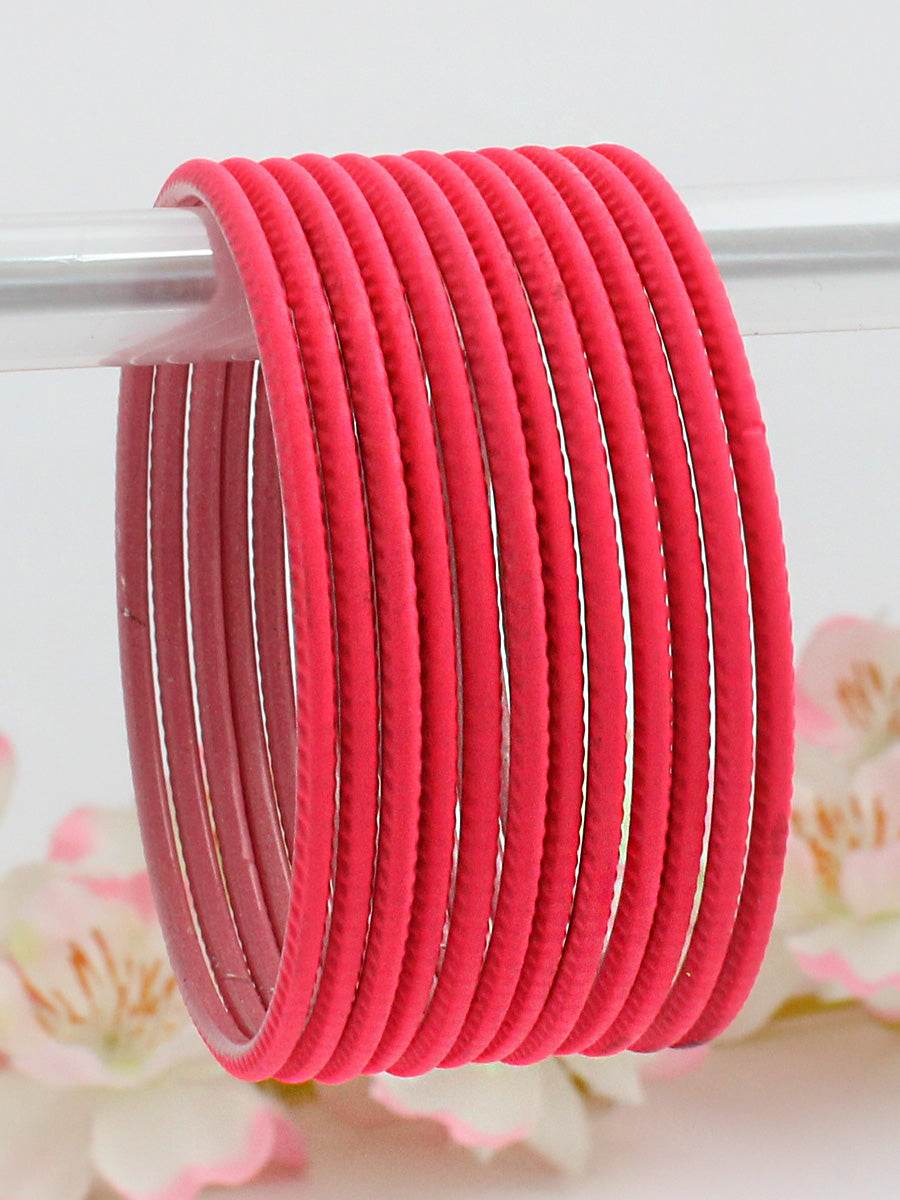 Sana Bangle Set Hot Pink Bangles T4 Jewels