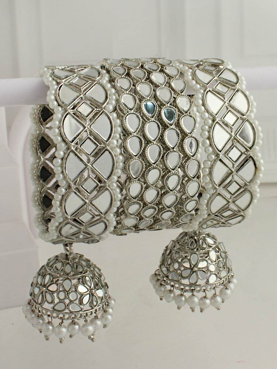Ishrat Bangle Set / Stack Silver Bangles T4 Jewels