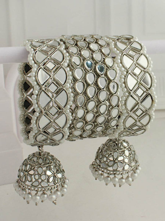 Ishrat Bangle Set / Stack Silver Bangles T4 Jewels