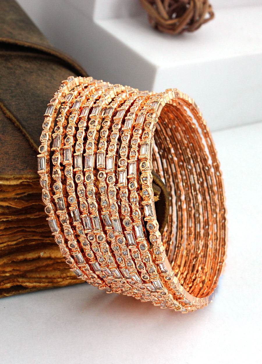 Shrika Bangle Set Rose Gold Bangles T4 Jewels