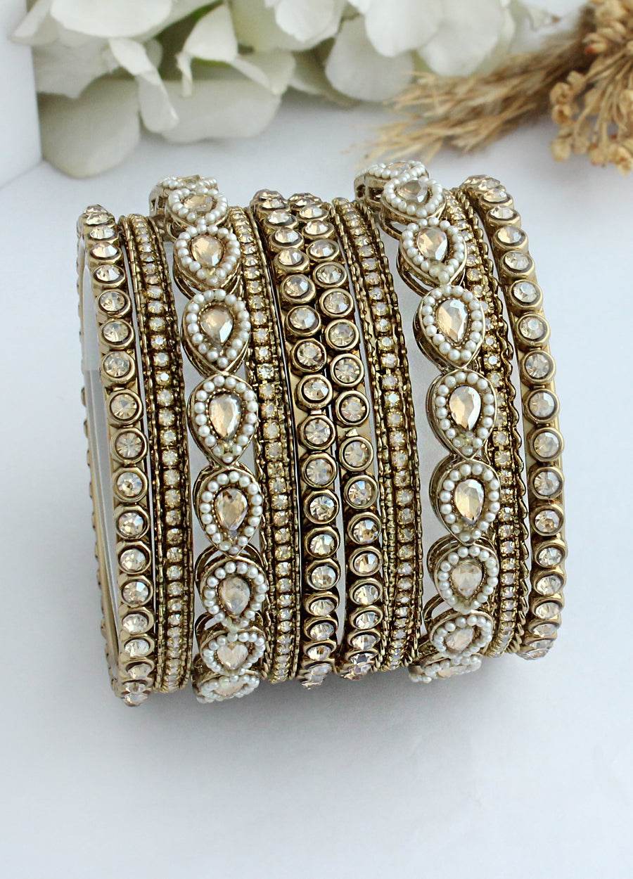 Avisha Bangle Set Gold Bangles T4 Jewels
