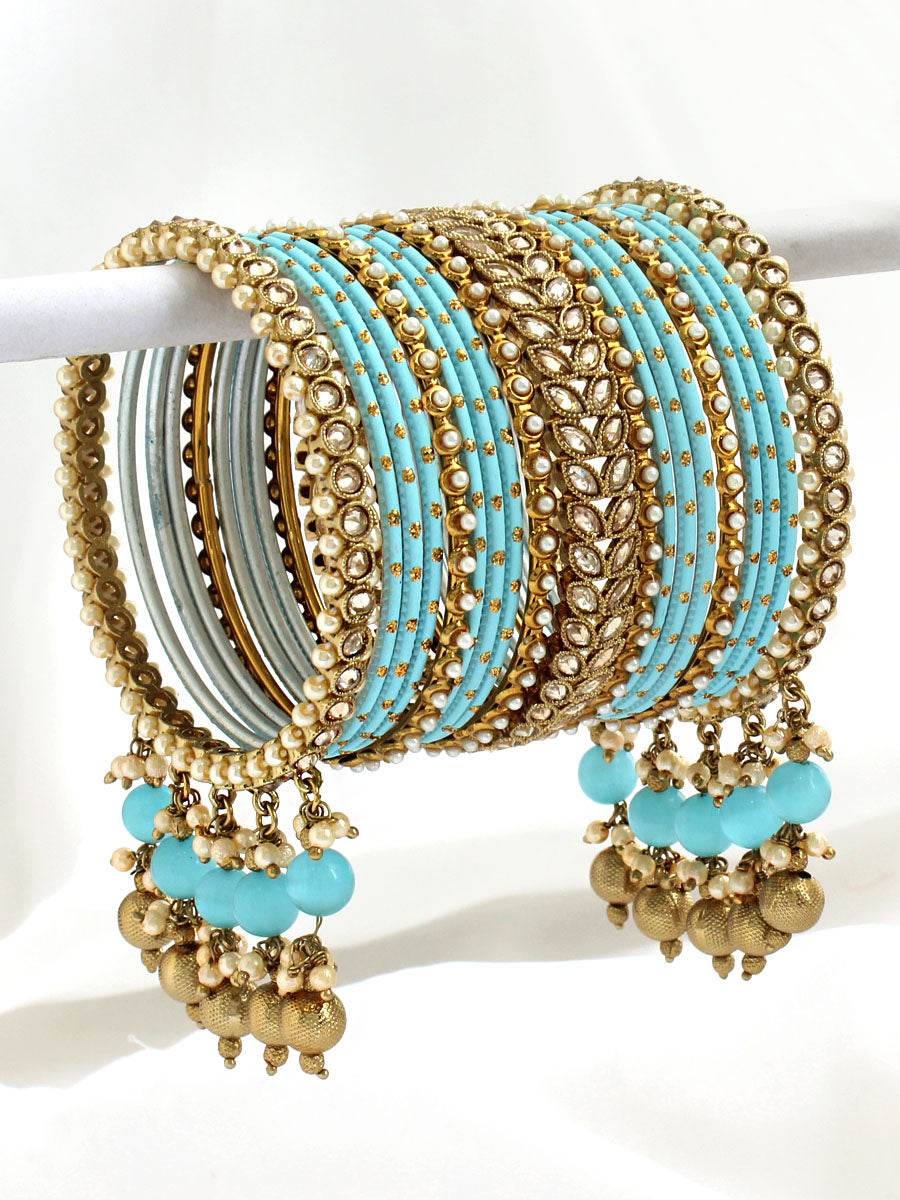 Isha Bangle Set Turquoise Bangles T4 Jewels