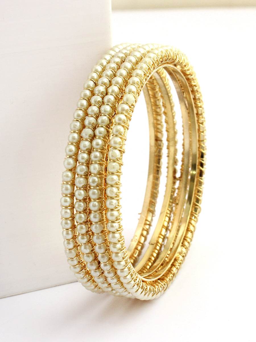 Dhruvi Bangle Set Gold Bangles T4 Jewels
