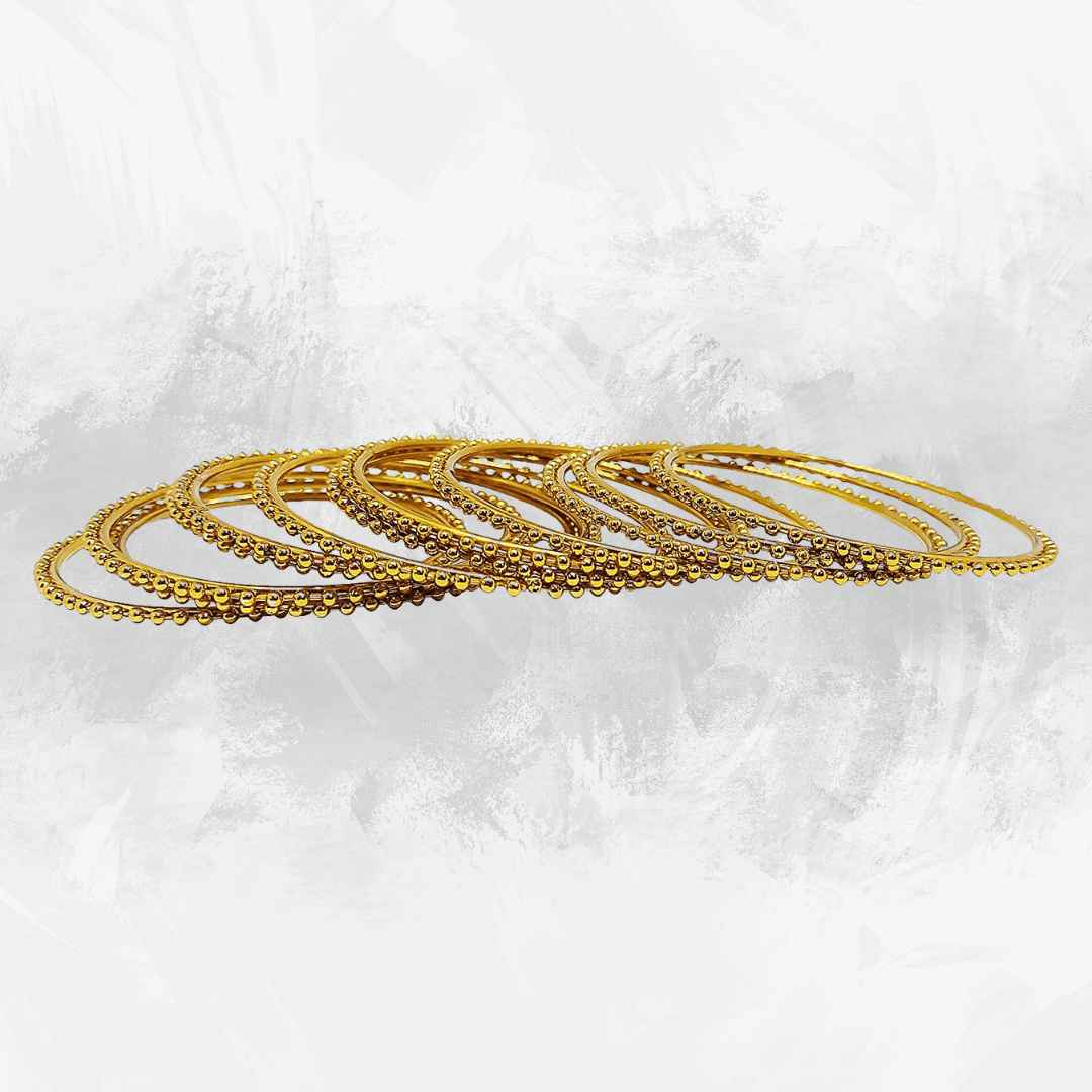 T4 Jewels Golden Color Bangles Set (Pack Of 12). Oxidized T4 Jewels