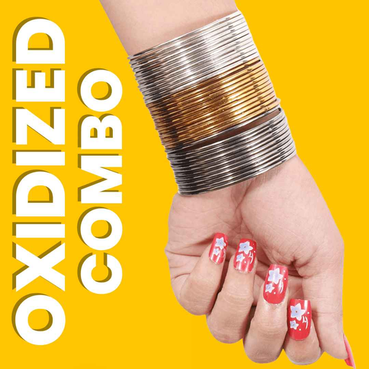 T4 Jewels Oxidized Bangles Set (Pack Of 36). Oxidized T4 Jewels