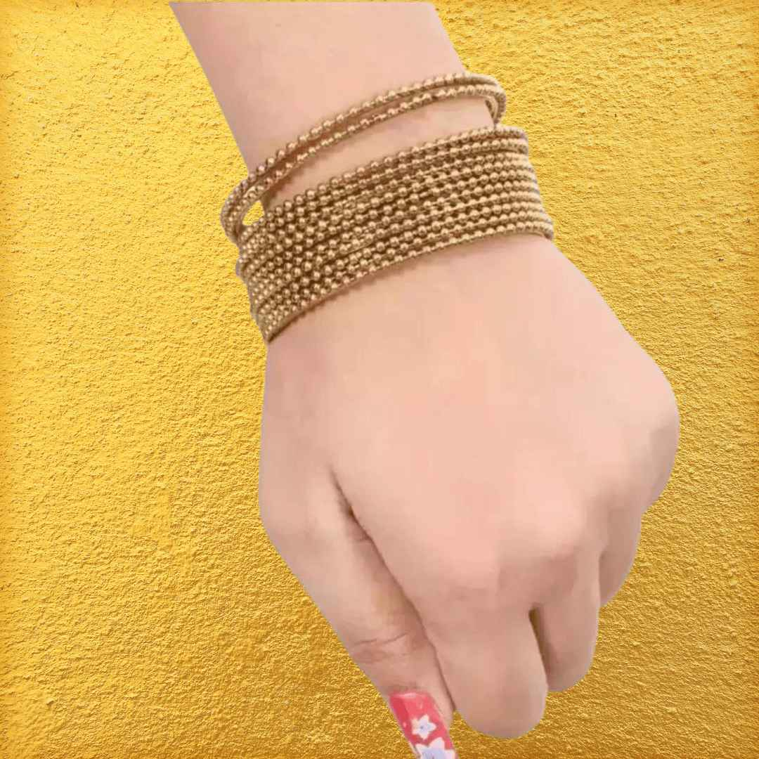 T4 Jewels Golden Color Bangles Set (Pack Of 12). Oxidized T4 Jewels