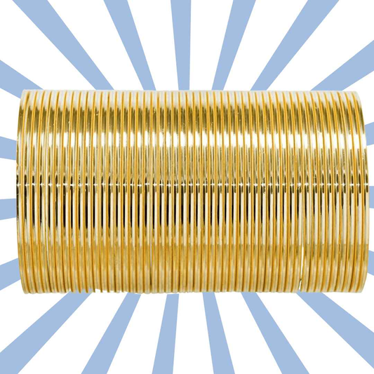 T4 Jewels Plane Glossy Finish Beautiful Classy Metal Bangles Set For Women And Girls - (Pack Of 48 Bangles) - RGL Metal Bangles T4 Jewels