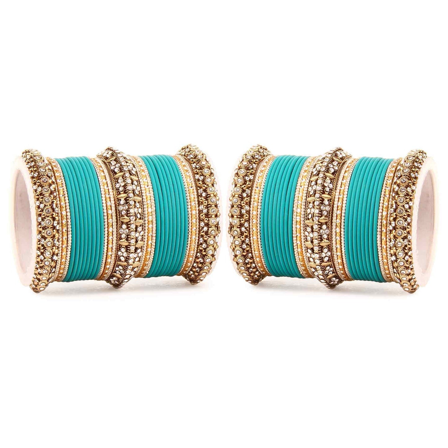 Set of 2 Bridal Matte Textured Bangle Set Radium All Bangle Sets T4 Jewels