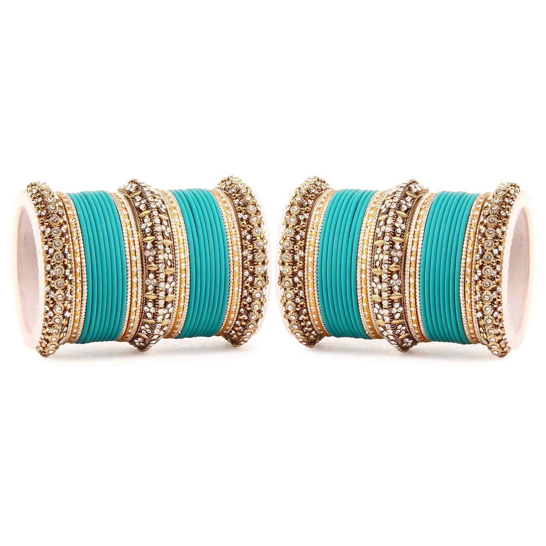 Set of 2 Bridal Matte Textured Bangle Set Radium All Bangle Sets T4 Jewels