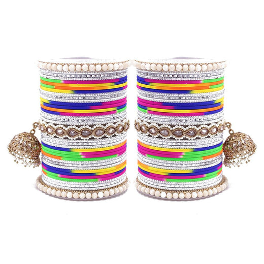 Traditional Ethnic Bangle Set with Jhumki by T4 Jewels for women