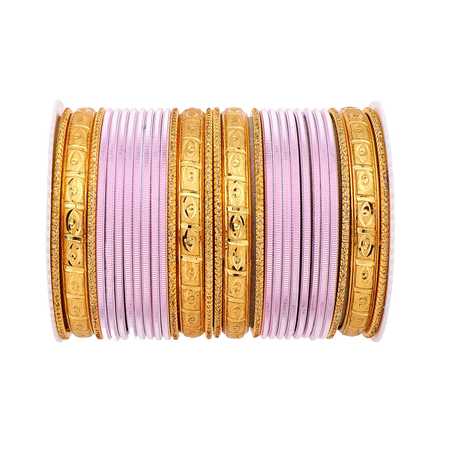 Bangle Set with Golden Etching Kada by T4 Jewels