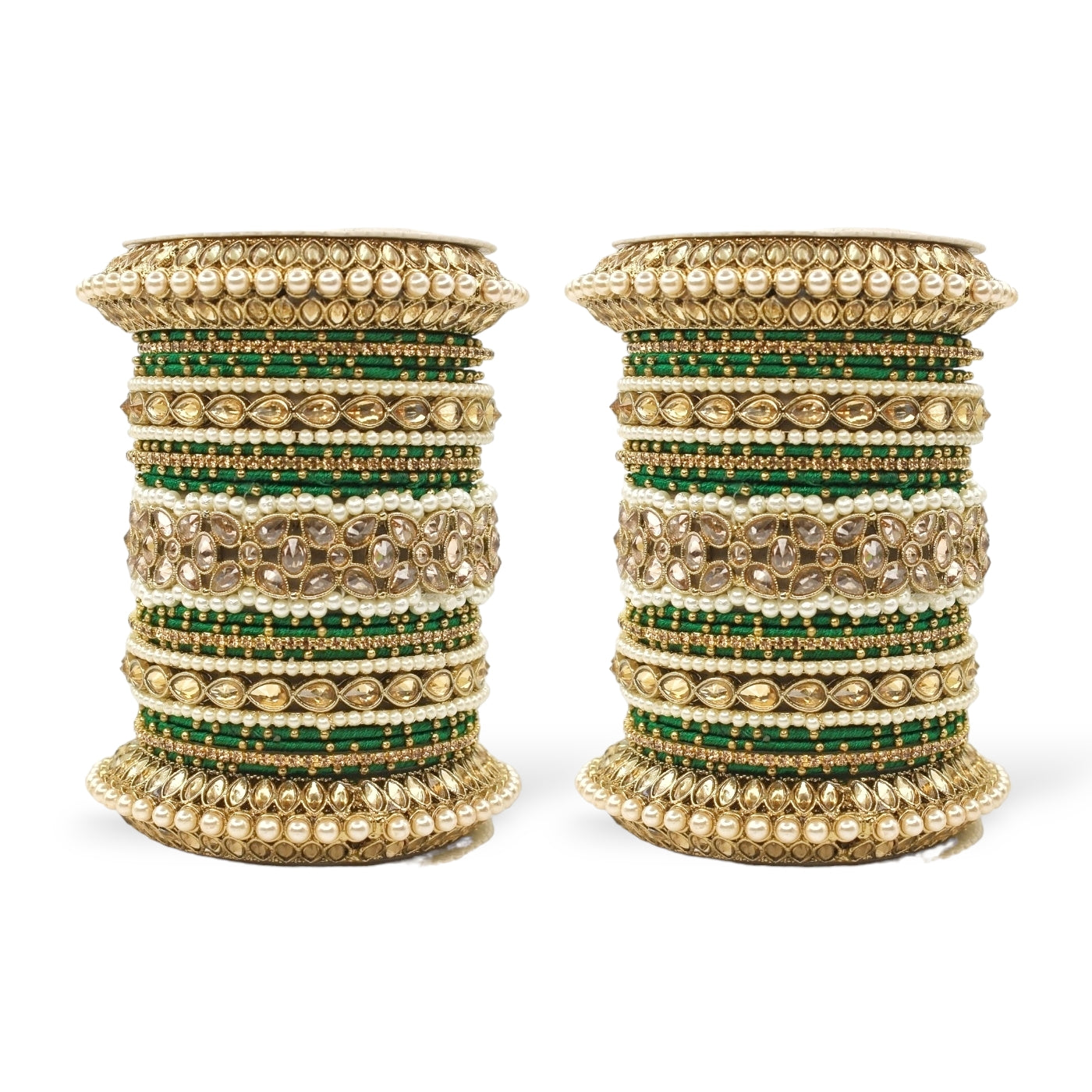 Beautiful Bridal Bangle Set with Pacheli Kada by T4 Jewels