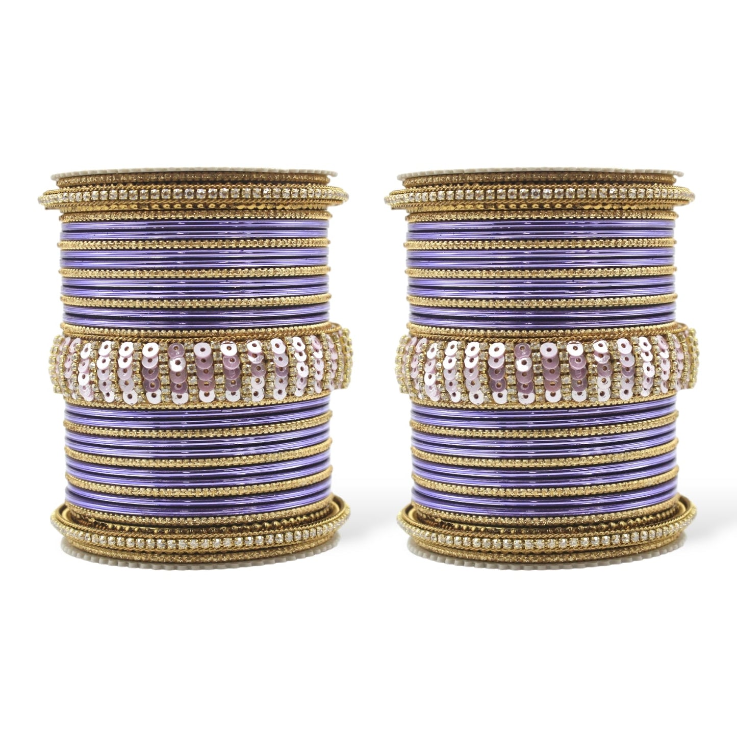 Beautiful Partywear Bangle set with Sequence Work