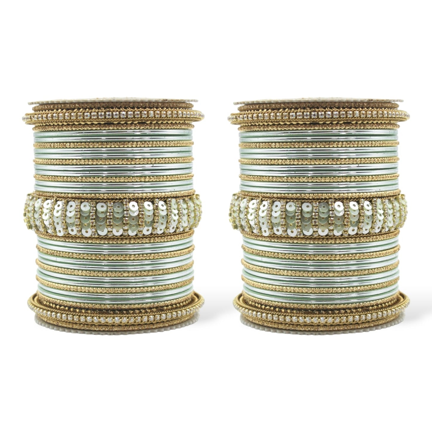 Beautiful Partywear Bangle set with Sequence Work