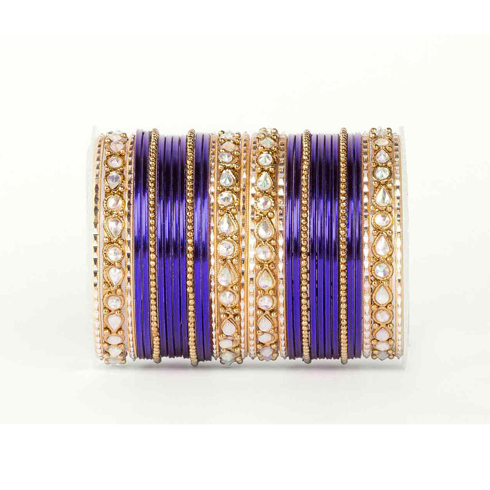 Kundan Gold Plating Bangle Set