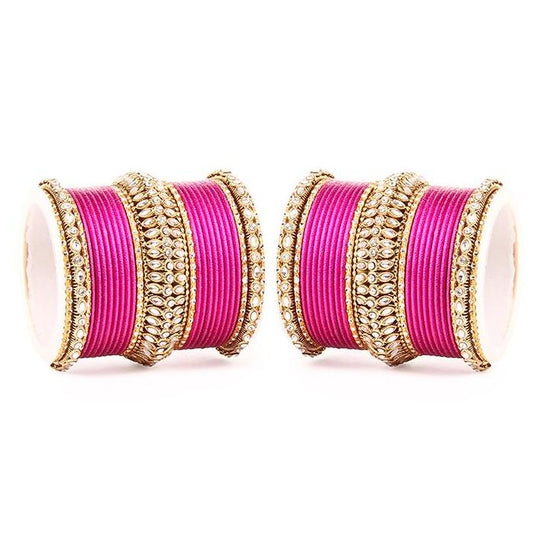 Set of 2 Bridal Kundan Bangle Set