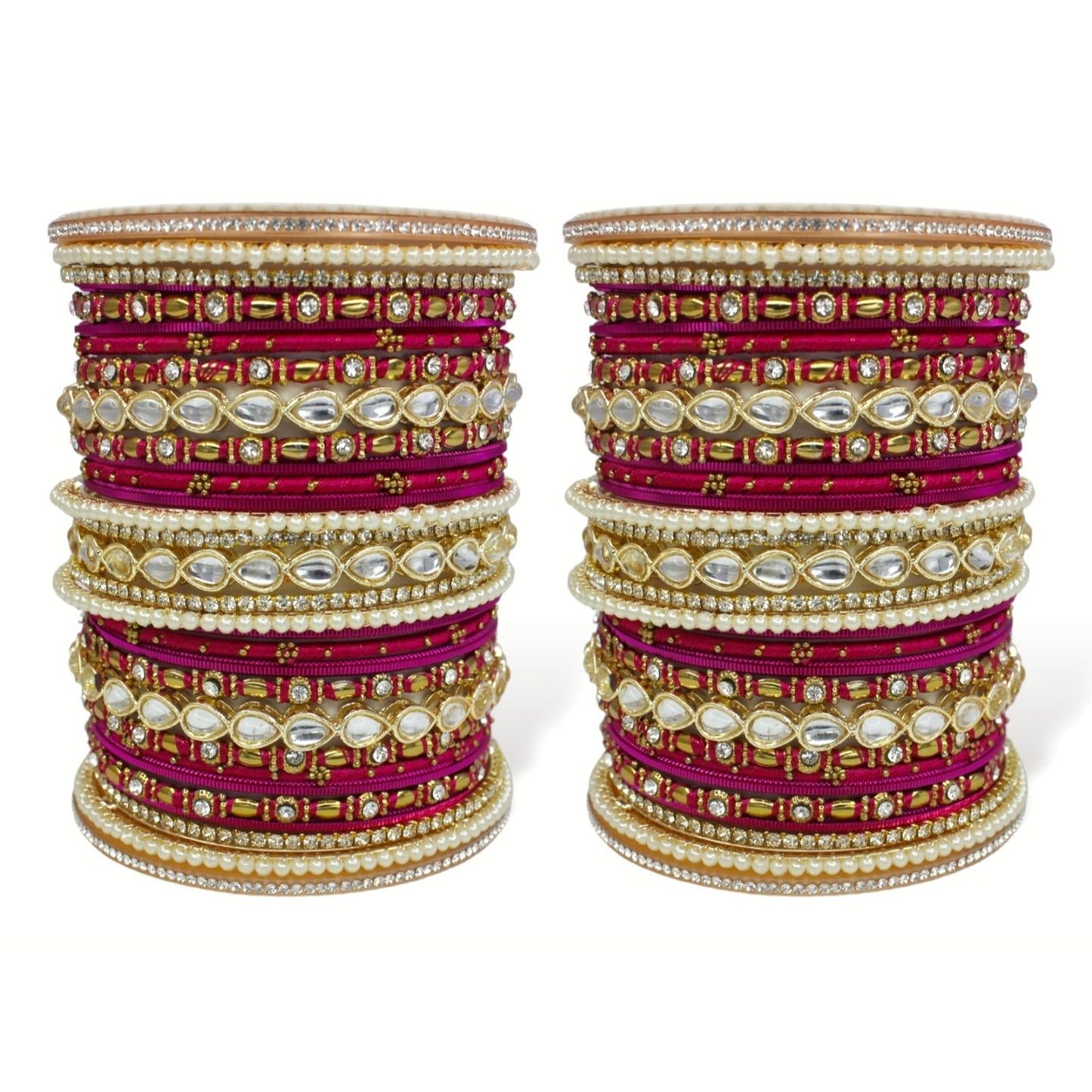 Bridal Bangle Set with Kundan Kangan by T4 Jewels