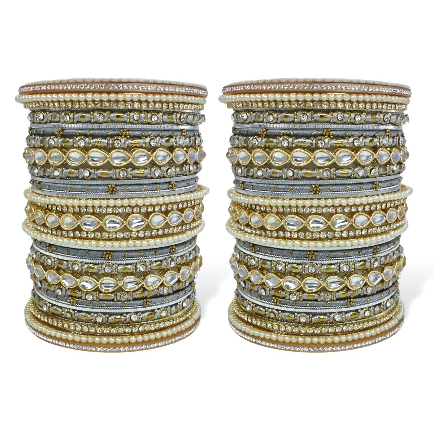 Bridal Bangle Set with Kundan Kangan by T4 Jewels