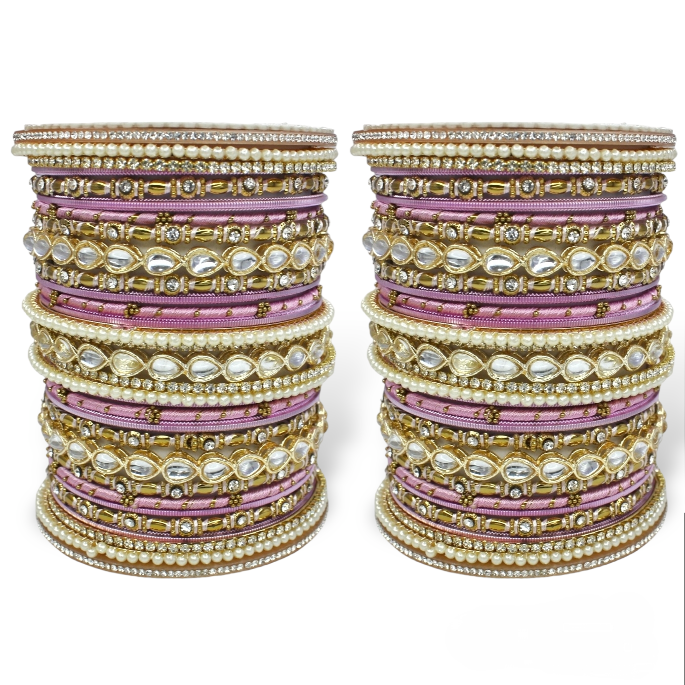 Bridal Bangle Set with Kundan Kangan by T4 Jewels