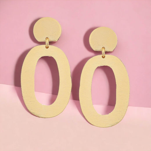 Beautiful Loop Matte Gold Finish Earrings