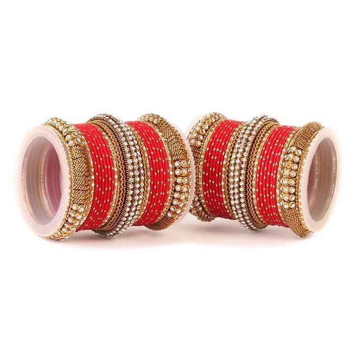 Set of 2 Bridal Jaali Work Bangle Set